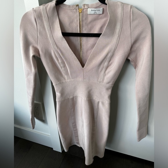 Babaton XXS Tempt Bandage Dress with Full Length Gold Back Zipper - Picture 2 of 3